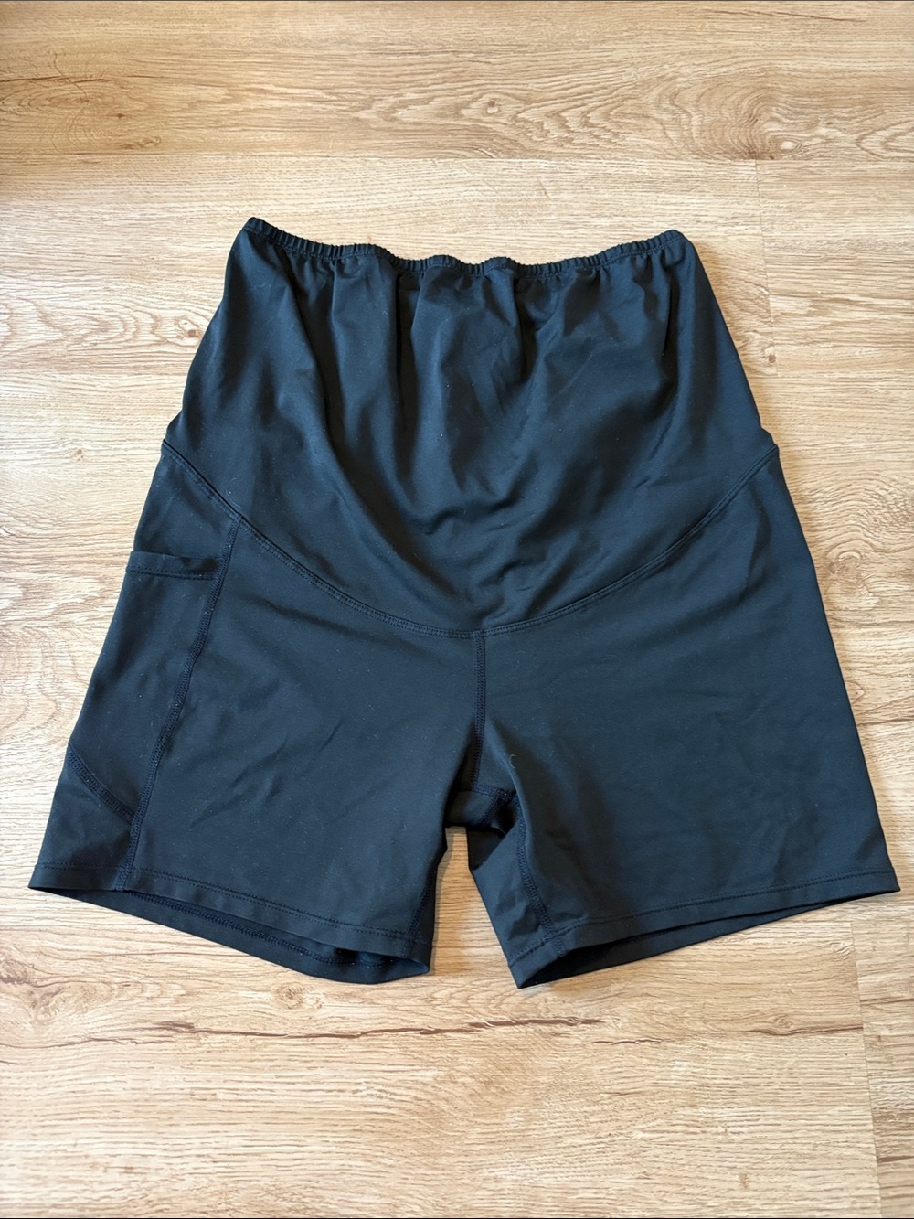 SHEIN Black Athletic High-Waist Bike Shorts